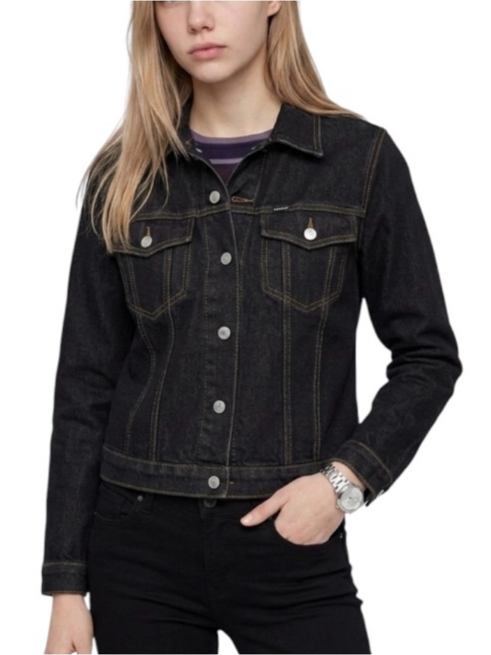 Guess black Jean jacket black denim jacket